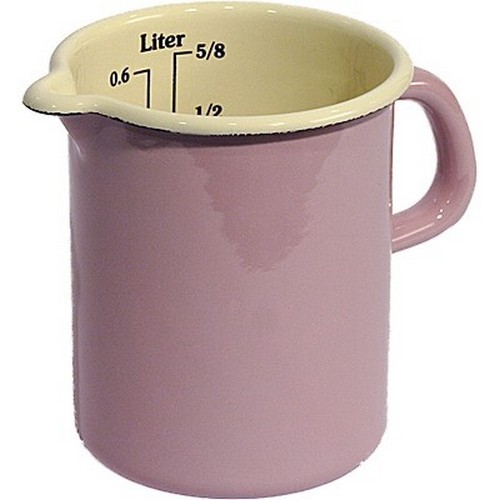 Riess Emaille Küchenmaß 0,6 l rosa