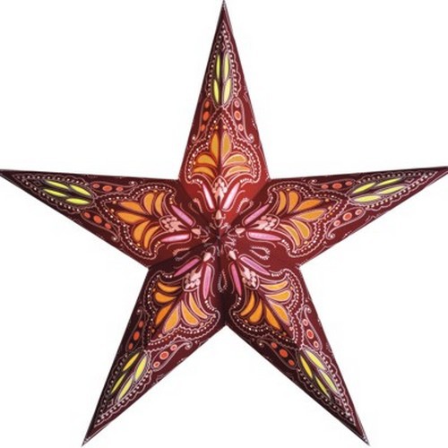 Starlightz Stern Jaipur rot orange 60 cm