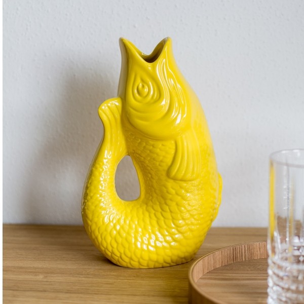 GIFTCOMPANY Fisch Vase gelb