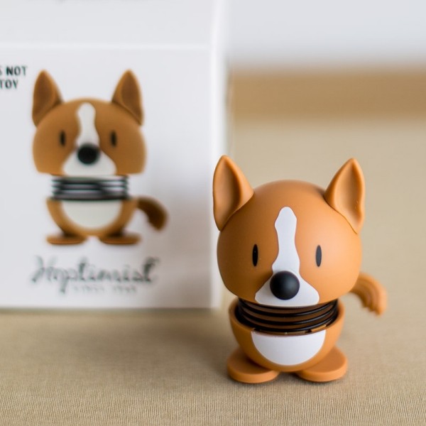 Hoptimist Hund Corgi braun Mini