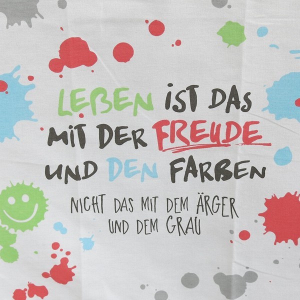 Happy Life Geschirrtuch Das Leben ist das mit der Freude