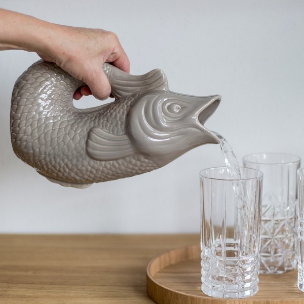 GIFTCOMPANY Fisch Vase taupe