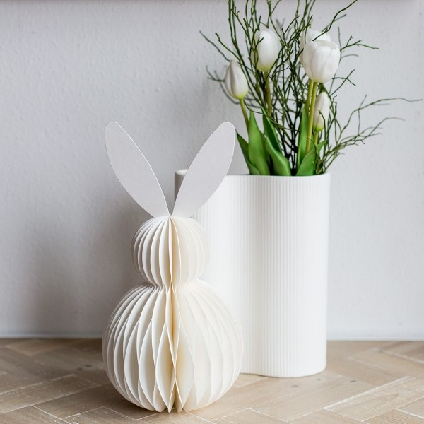 Hase Papier weiß 30 cm