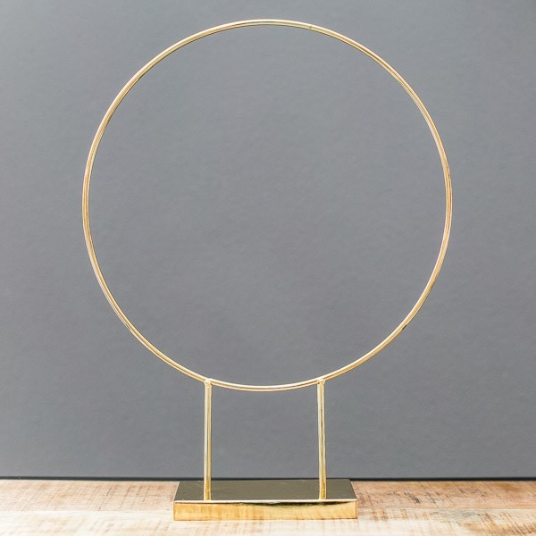 Deko Ring mit Fuß gold 30 cm