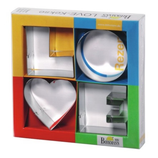 Ausstechform LOVE 4tlg