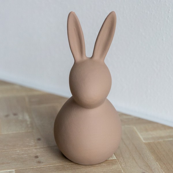 Hase braun 22 cm Keramik matt