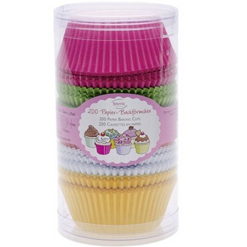 MINI Muffinförmchen Cupcake Papierförmchen Muffin bunt 200 Stück Städter
