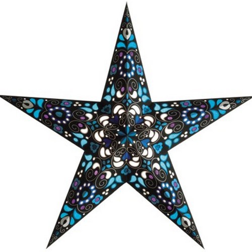 Starlightz Kurbits blau Leuchtstern Papier Stern Lampe Weihnachsstern