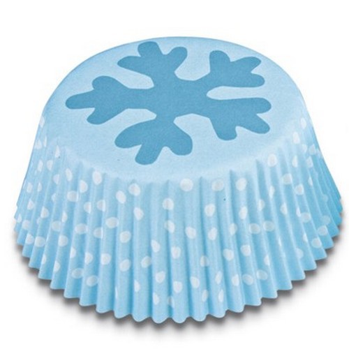Muffinförmchen Cupcake Papierförmchen Muffin Eiskristall blau Städter