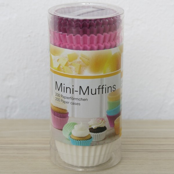 Mini Muffinförmchen Cupcake Pastell weiß 200 Stück Papierförmchen Muffin Birkmann