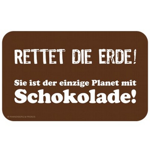 Rannenberg & Friends Frühstücksbrettchen Rettet die Erde Planet Schokolade