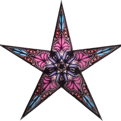 Starlightz Stern Jaipur schwarz pink 45 cm