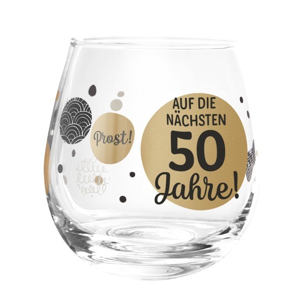 Formano Glas Spruch Auf die nächsten 50 Jahre Geburtstag Prosit Wein Cocktail
