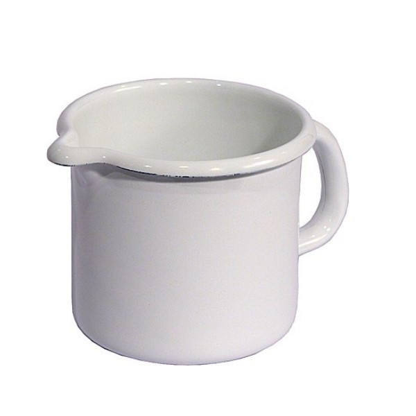 Riess Emaille Schnabeltopf 0,5 l weiß