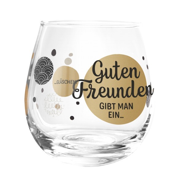 Formano Glas Spruch Guten Freunden gib man ein Gläschen Cocktail Wein