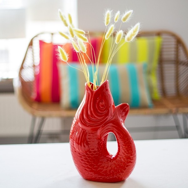 GIFTCOMPANY Fisch Vase coral rot