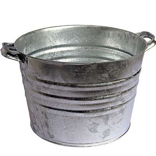 Vase brombeer 30 cm Zink verzinkt Zinkvase Metall Blumenvase