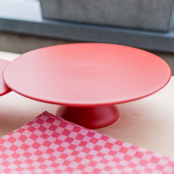 ASA Tortenplatte auf Fuß rot 30 cm