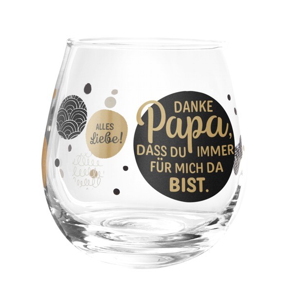 Formano Glas Spruch Danke Papa daß du immer für mich da bist Prosit Wein Cocktail