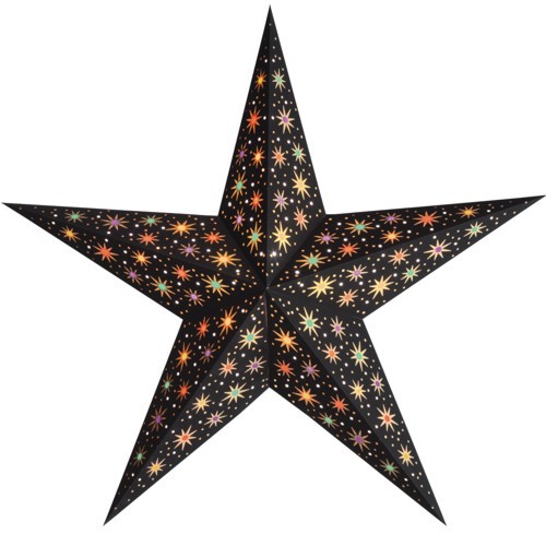 Starlightz Leuchtstern Starlet schwarz Stern Papier Weihnachtsstern