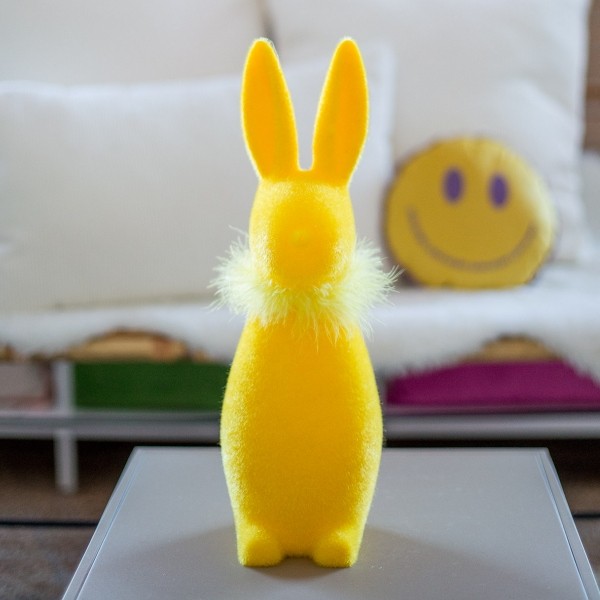 Hase gelb beflockt 41 cm