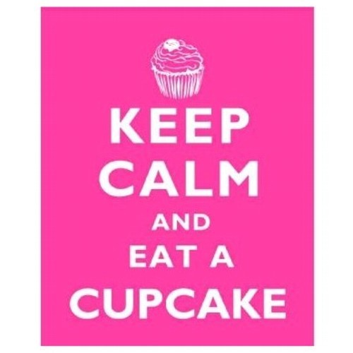 Metallschild Cupcake mittel Keep calm and eat Blechschild Muffin pink Magnettafel