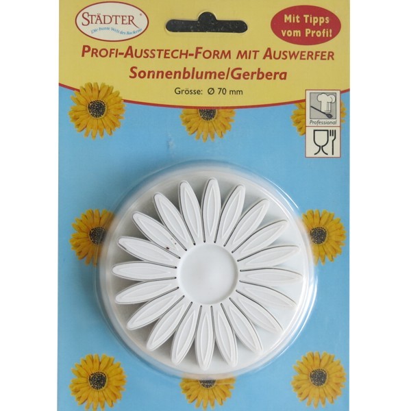 Ausstechform Sonnenblume mit Auswerfer 7 cm