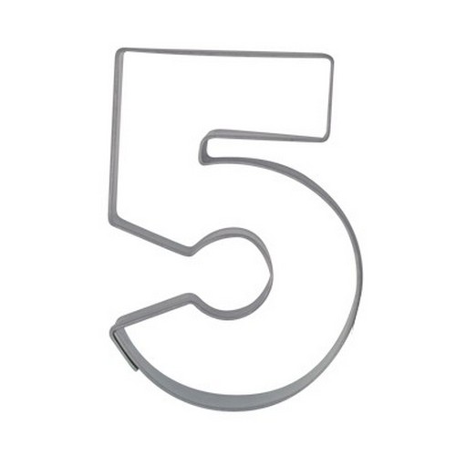 Ausstechform Zahl 5 Ausstecher Fünf Zahlen 6,5 cm Städter