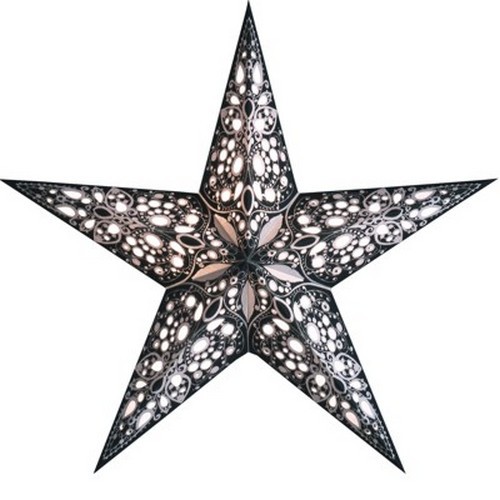 Starlightz Rani schwarz weiss Leuchtstern Papier Stern Lampe Weihnachtsstern