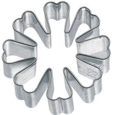 Städter Plätzchen-Ausstecher „7 Blätter“ Aus Weißblech (4,5–6,5 Cm, Silberfarben)