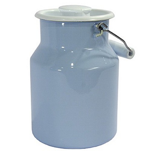 Riess Milchkanne 1,5 l hellblau Emaille Email