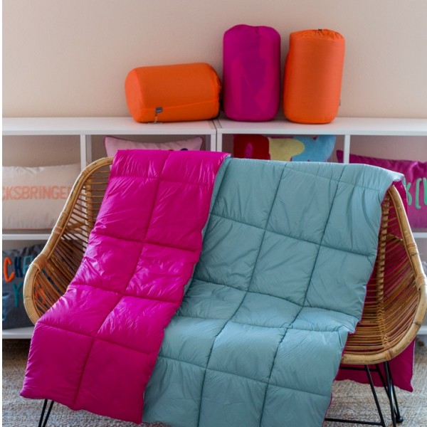 PAD Decke gesteppt pink blau