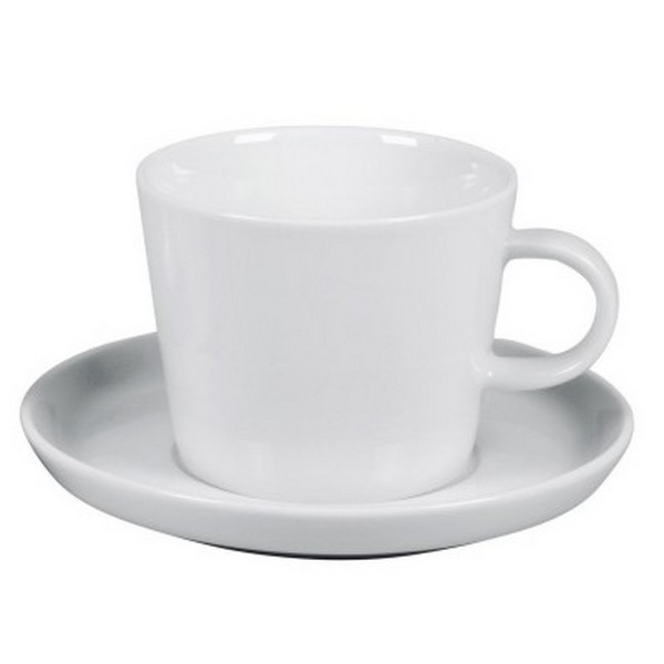 Arzberg Hellas Calypso Kaffeetasse Becherform weiß & Streifen in Brauntönen 7 cm 