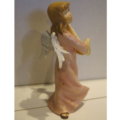 Kaiser Porzellan Engel mit Mandoline rose 12 cm Laute Weihnacht Angel Christmas